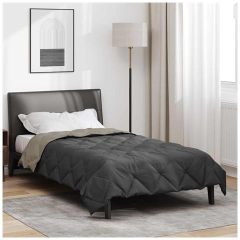 Piumone Completo Annuale Grigio chiaro e Antracite 200 x 135 cm - Foto 2