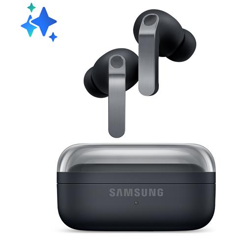 Galaxy Buds4 Pro, Black, Corpo in metallo, Altoparlante a 2 vie e doppio amplificatore, Chiamate cristalline, Audio a 360°, ANC migliorata, Controllo adattivo del rumore, Connessione senza interruzioni e One UI, AI pronto ai comandi vocali - Foto 1