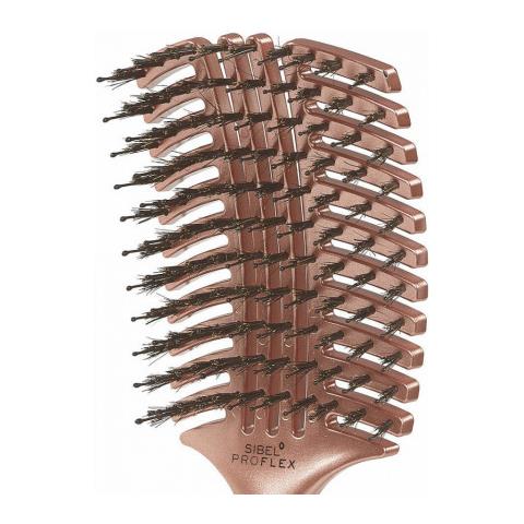 Spazzola Curva Grande Con Ventilazione Con Setole Di Cinghiale E Nylon Proflex Rose Gold, Sbiel - Foto 2