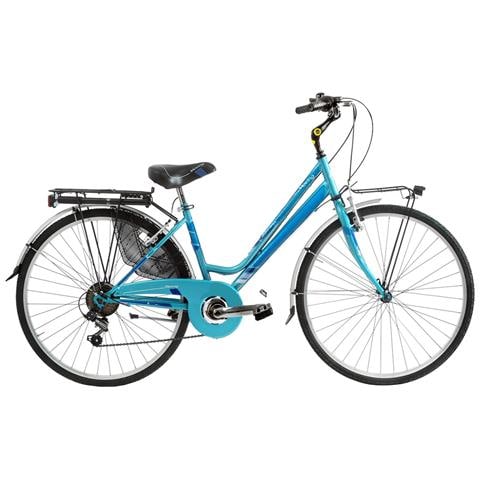 Bici Da Donna City Bike Bicicletta Misura 26 Linea Moving Lusso Cambio 6v Mov26d6vl Completa Di Accessori E Luci A Led - 44 Bianco Verde - Foto 1