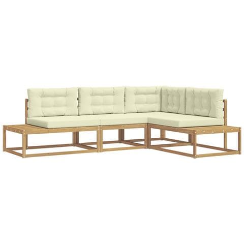 Set di divani da esterno Bianco 277,5 x 198,5 x 73 cm - Foto 1