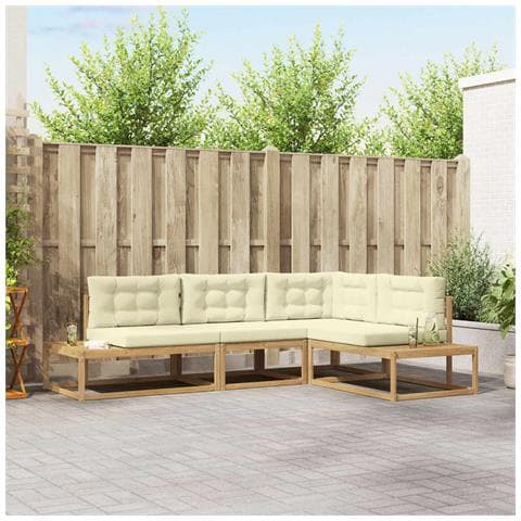 Set di divani da esterno Bianco 277,5 x 198,5 x 73 cm - Foto 2