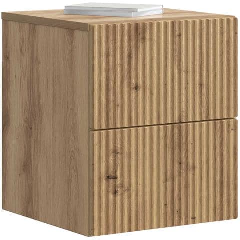 Mobiletto da notte a muro Rovere Artigianale 33 x 34,5 x 40 cm - Foto 2