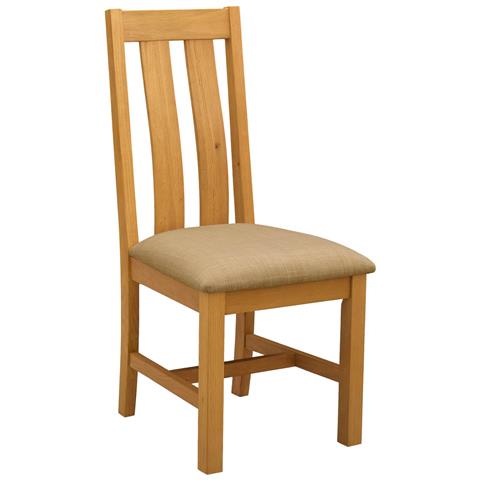Sedia da pranzo 2 pcs Legno di Quercia Massello Beige - Foto 1