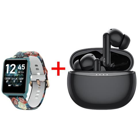 Smartwatch Kix-m Con Funzione Audio / Con Cuffie Tws Tutti Verde - Foto 1