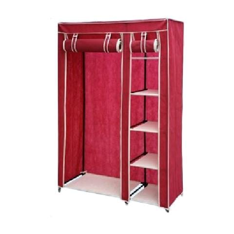 Armadio guardaroba in acciaio e TNT con ripiani e portagrucce 110x46xH175cm - Foto 2