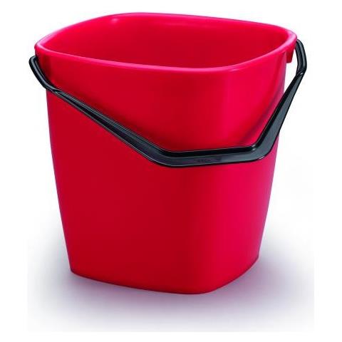 Secchio rettangolare 14 l Rosso - Foto 2