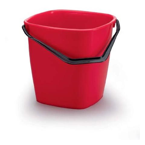 Secchio rettangolare 14 l Rosso - Foto 1