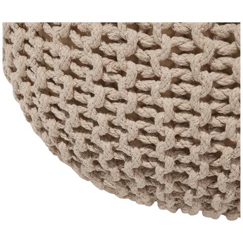 Pouf Poggiapiedi In Tessuto Beige 40 X 25 Cm Conrad - Foto 40