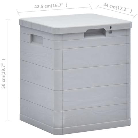 Baule da Giardino 90 L Grigio Chiaro - Foto 2