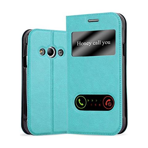 Custodia Compatibile Con Samsung Galaxy Xcover 3 In Turchese Menta - Coperchio Protettivo Con Chiusura Magnetica, Funzione Stand E 2 Finestre Di Visualizzazione - Foto 1
