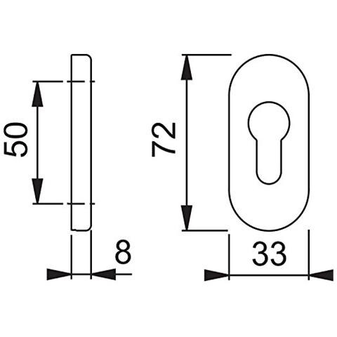 Inne Nrosette Sh Cilindro Di Rosetta, Ovale, Edst. Matt, Pezzi 1652693 - Foto 2