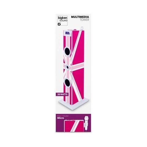 Interactive Tower TW5 - Union Jack, 2.1, 20W, 3,5 mm, LCD, Blu, Rosa - Foto 11