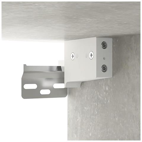 Mobili Porta Tv 2pz Grigio Cemento 80x30x30cm Legno Multistrato - Foto 2