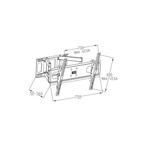 Mount To The 14-42  Lcd/led Tv 35kg Art Ar-44 - Foto 3