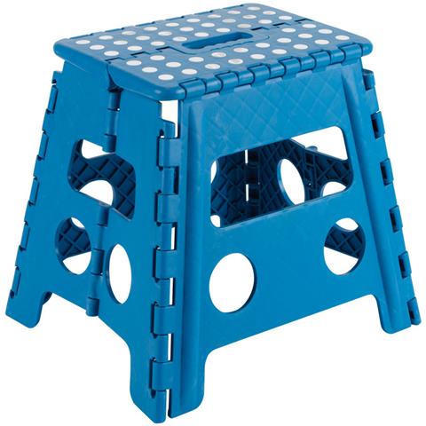 Tb-032-a Sgabello Pieghevole Multiuso, 32 Cm Di Altezza, Blu - Foto 1