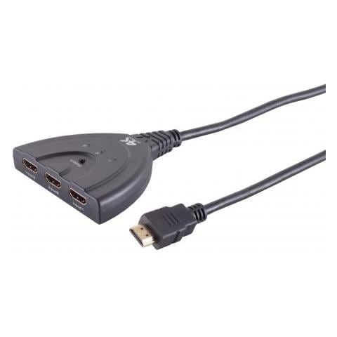 Sp05-02001 Cavo E Adattatore Video 0,5 M Hdmi Tipo A (standard) 3 X Hdmi Nero - Foto 1
