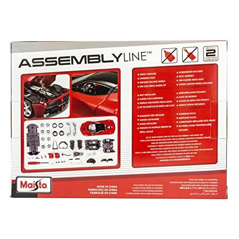 Veicolo Pressofuso In Scala 1:24 Della Catena Di Montaggio Laferrari - Rosso - Foto 2