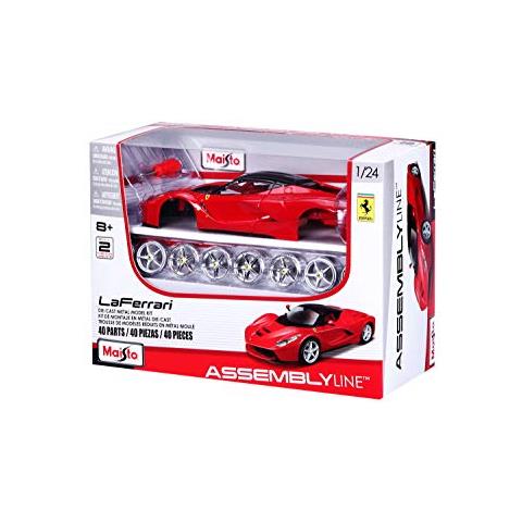 Veicolo Pressofuso In Scala 1:24 Della Catena Di Montaggio Laferrari - Rosso - Foto 3