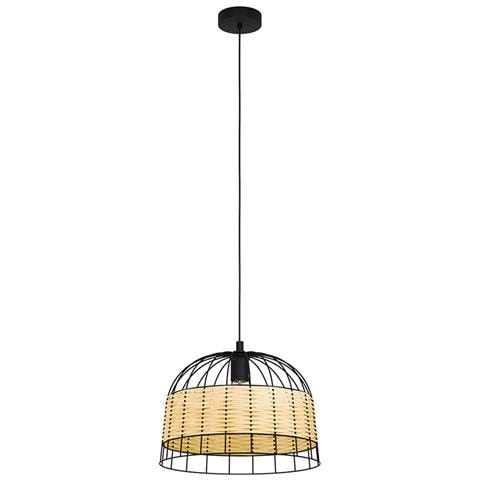 Lampadario Industrial Anwick Piccolo 1 Luce Metallo Nero - Foto 1