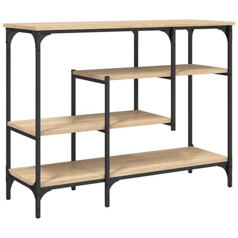 Tavolino Consolle Con Ripiani Rovere Sonoma 100x35x75 Cm - Foto 2