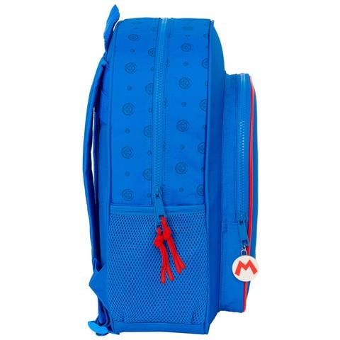 Zaino Scuola Super Mario Play Azzurro Rosso 32 X 38 X 12 Cm - Foto 3