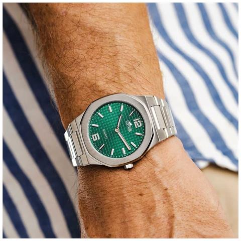 Orologio Uomo 18841/3 Verde Argentato (ø 40 Mm) - Foto 3