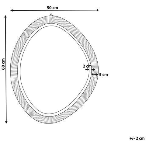 Specchio Zaatari Rattan Naturale - Foto 2