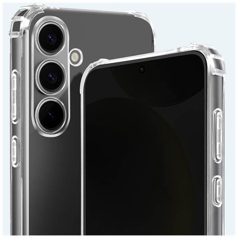 Cover Per Samsung Galaxy S24 Plus Silicone Antishock Angoli Rinforzati, Trasparente - Foto 2