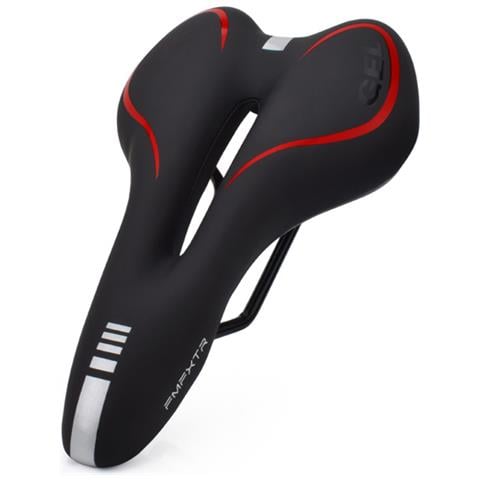 Sella Per Bici In Silicone Black+red - Foto 1