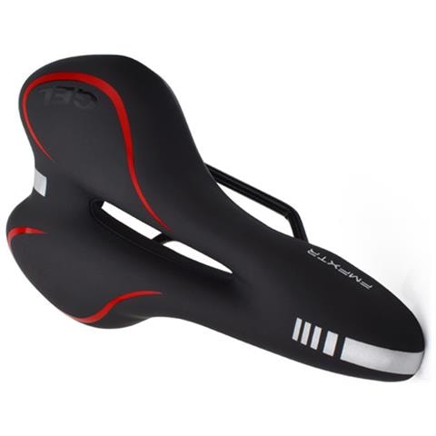 Sella Per Bici In Silicone Black+red - Foto 3