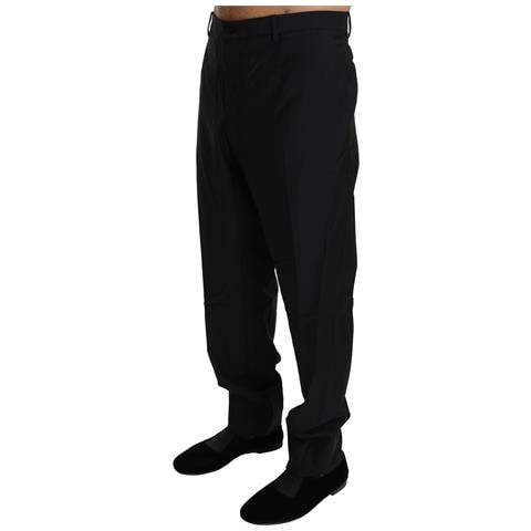 Abito Nero Pantaloni Formali Da Uomo Pantaloni Di Lana - It56 - Xxl - Foto 2
