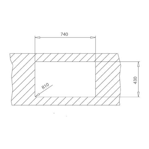 Flex Linea RS15 71.40 Lavello ad incasso Rettangolare Acciaio inox - Foto 2