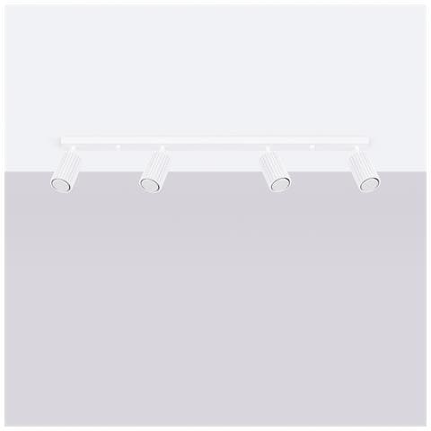 Lampada Da Soffitto Karbon 4l Bianco Sl. 1546 - Minimalista Lampada Da Soffitto Bianco 16.5x81x6.5 Cm - Foto 2