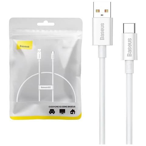 Cavo Dati E Ricarica Usb-a / Usb-c 100w 480 Mbps 0,25 Metri, Bianco - Foto 3