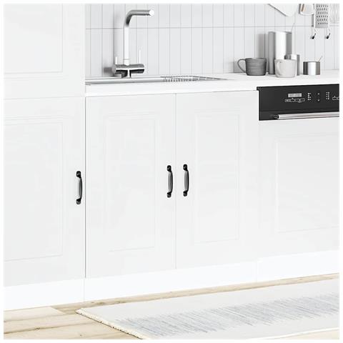 Mobile Base Lavello Kalmar Bianco 80x46x81,5 Cm In Truciolato - Foto 3