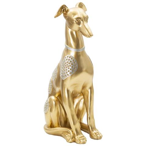 Scultura Cane 6 - Oro - Poliresina - 19,8x10x29 Cm - Foto 1