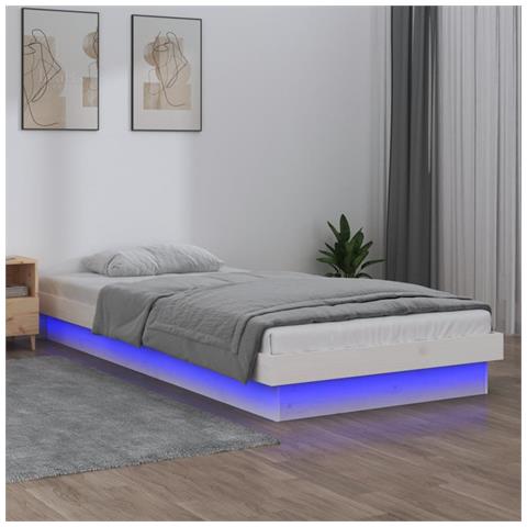 Lusso Casadino -  Giroletto Con Led Bianco 90x190 Cm Single In Legno Massello - Foto 8