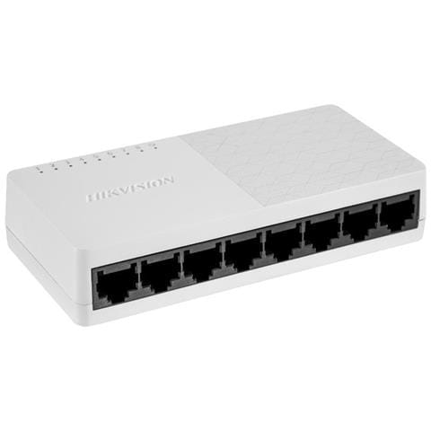 DS-3E0108D-O switch di rete Fast Ethernet (10/100) Nero, Bianco - Foto 1