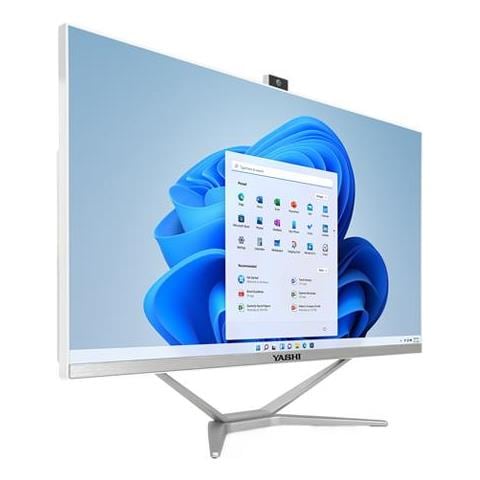 All-In-One Pioneer AY52432 Monitor 24" Full HD Intel Pentium Gold 6400 RAM 8GB SSD 256GB Windows 11 Pro Wi-Fi 6 Bianco - Foto 1