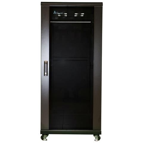 Extralink Armadio per montaggio su rack 27U 600x800 Nero in piedi, Rack indipendenti, 27U, 1000 kg, Lucchetti, Griglie, Piedini regolabili - Foto 1