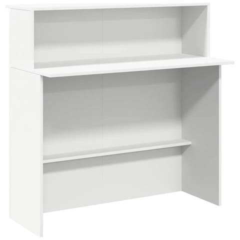 Banco Reception Bianco 100x50x103,5 cm in Legno Multistrato - Foto 1
