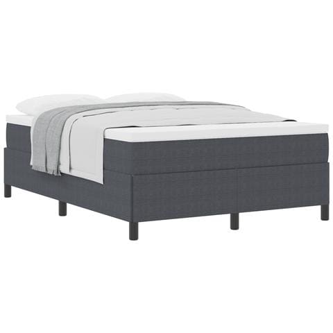 Struttura Letto Grigio Scuro 140x200 cm in Tessuto Corduroy - Foto 1