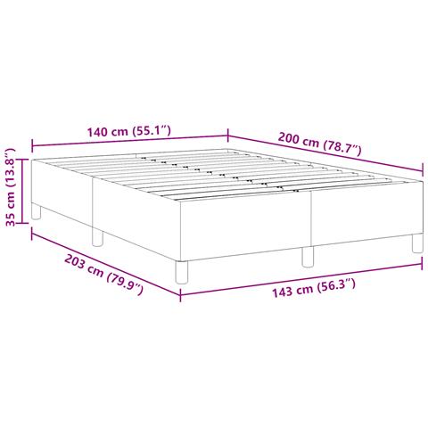 Letto a molle Grigio Scuro 140 x 200 cm Tessuto in Cords - Foto 9