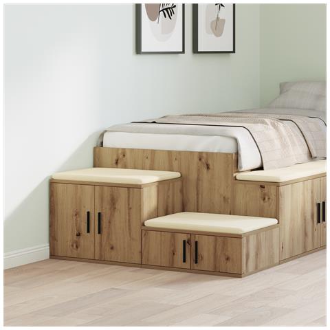 Armadio di stoccaggio  in rovere artigianale 103x41x40 cm in legno ingegnerizzato - Foto 2