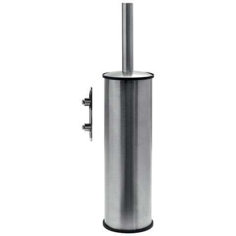 Scopino Wc Con Ciuffo In Setole Da Muro In Acciaio Inox Aisi 304 5034-03 Serie Project Cromato - Foto 1