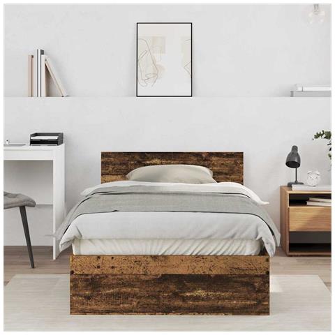 Struttura letto con testata Legno vecchio 100 x 200 cm - Foto 2