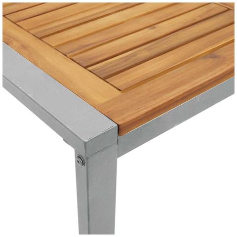 Set da Pranzo per Giardino 7 pcs Grigio e marrone - Foto 9