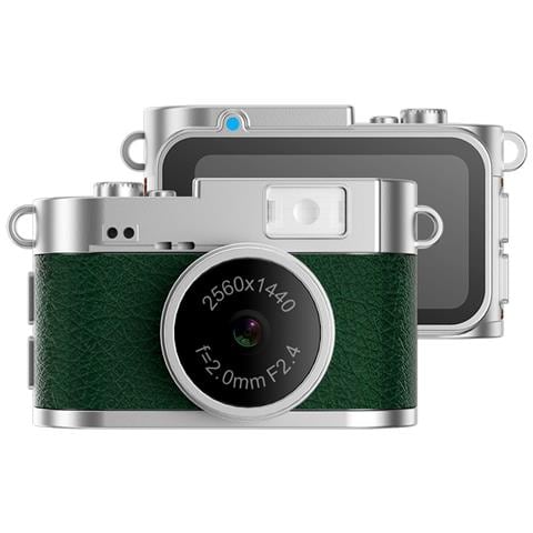 Mini Fotocamera Retrò Con Torcia: Video Hd 1080p, Portachiavi Portatile Green - Foto 1