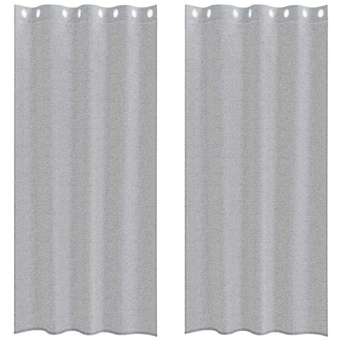 Tende con tende 2 pcs Grigio scuro Poliestere - Foto 1